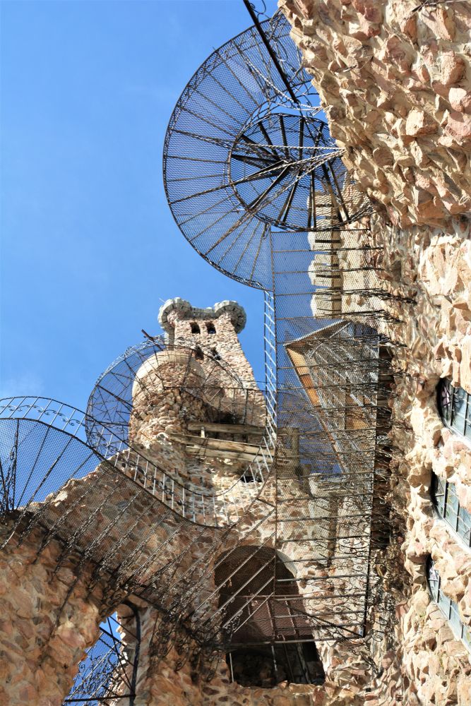 Outdoor stairs at Bishop Castle