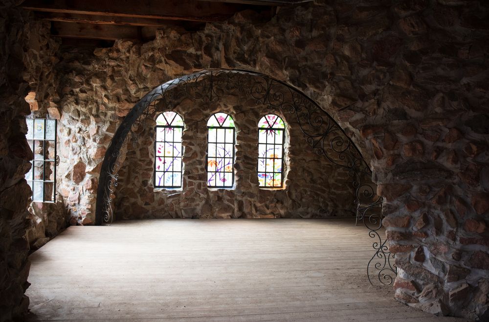 Interior of Bishop Castle