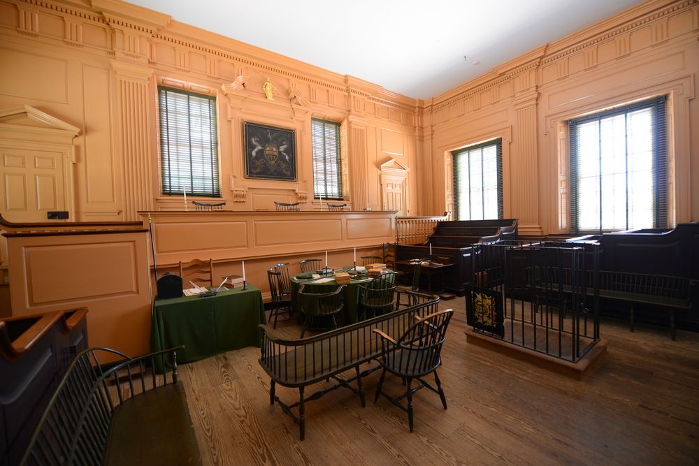 Supreme court room in the Independence Hall