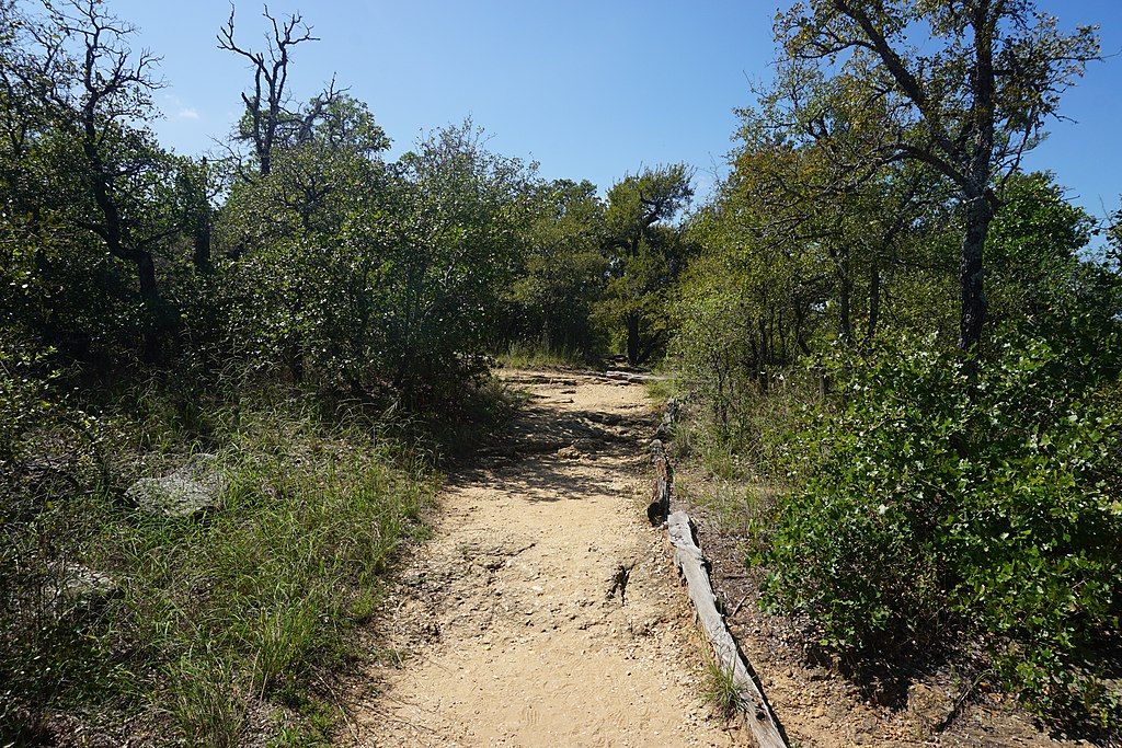 Dirt trail at Lake Mineral Wells State Park and Trailway