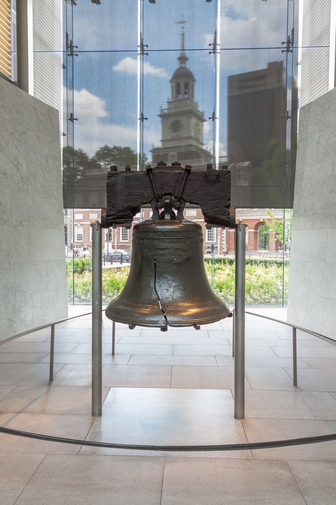 Liberty Bell facing the Independence hall