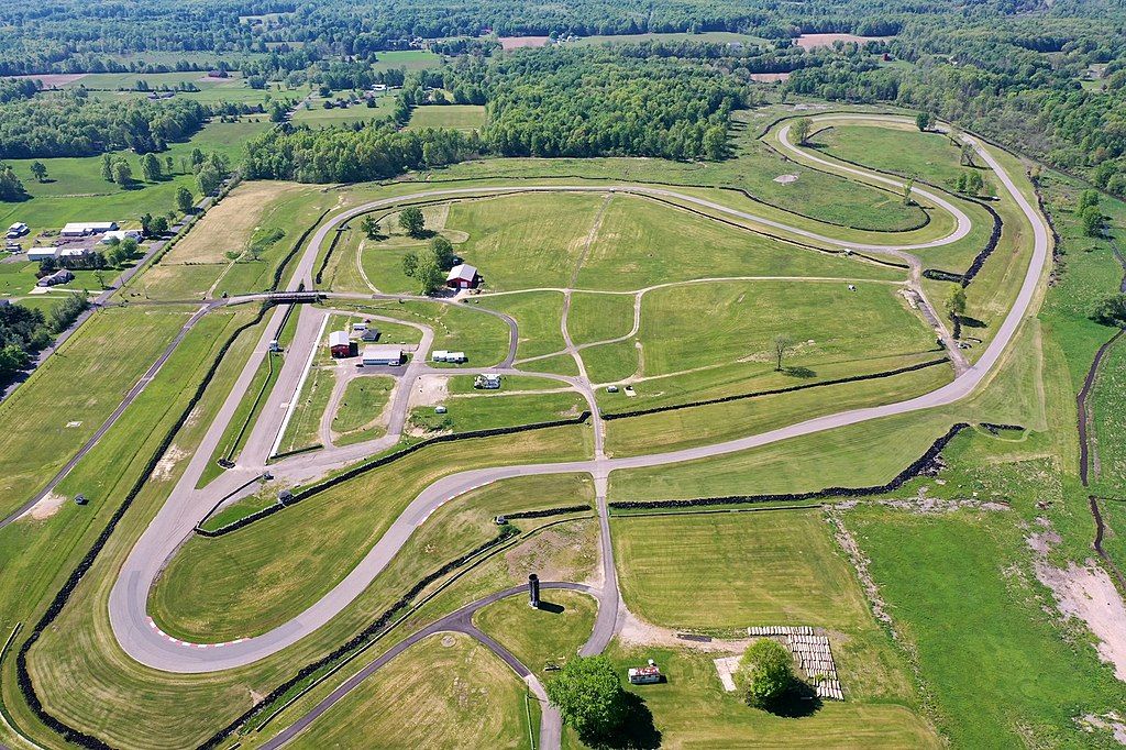 Aerial view of the Nelson Ledges Road Course