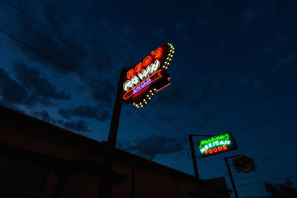 Pawn shop sign at Neon Alley