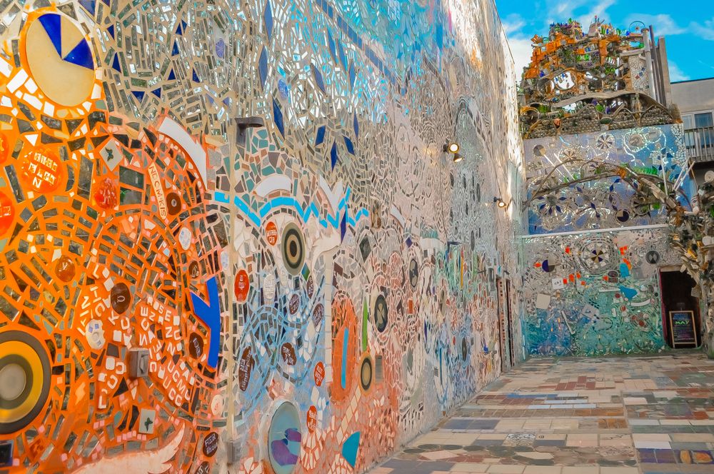 View of the colorful Philadelphia’s Magic Gardens