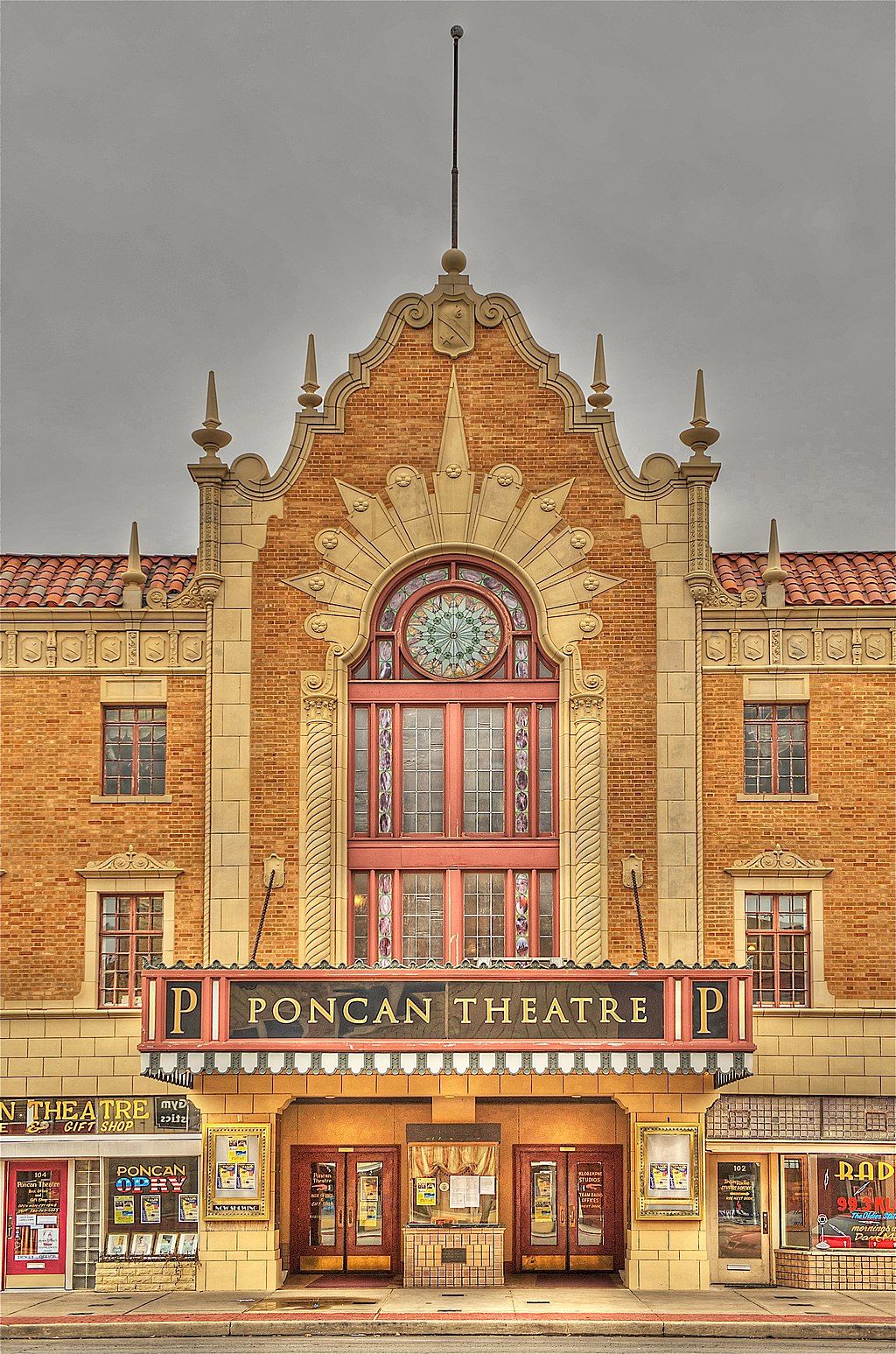 View of Poncan Theatre's entrance and marquee