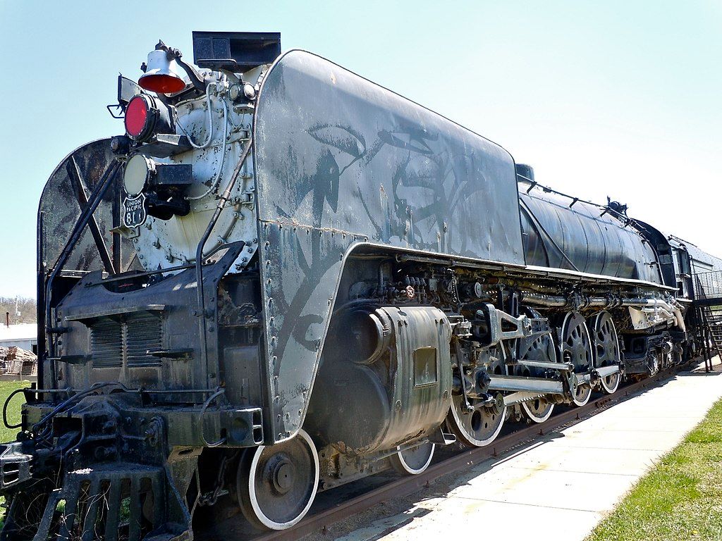 A locomotive at RailsWest Railroad Museum