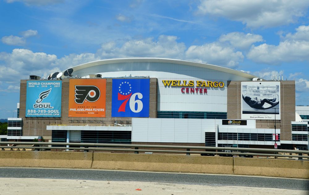 Exterior of Wells Fargo Center
