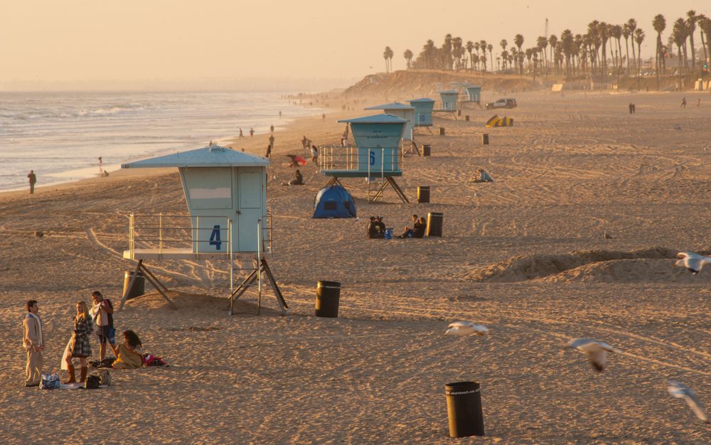 People at Huntington Beach