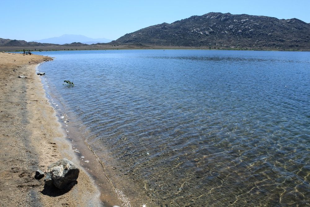 The waters of Perris Reservoir