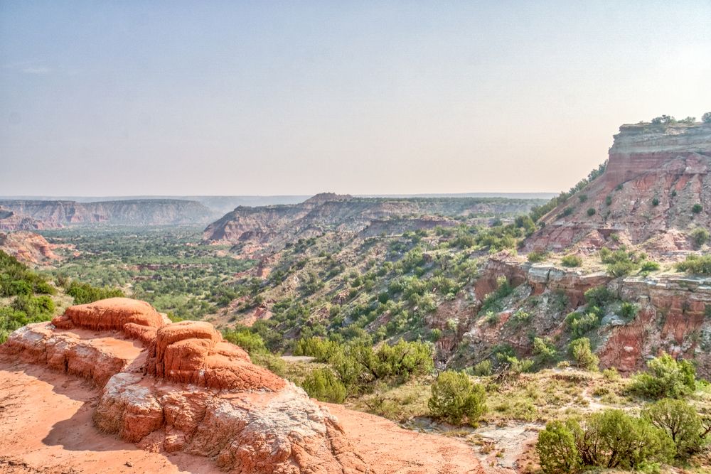 View from a cliff at Palo Duro Canyon State Park