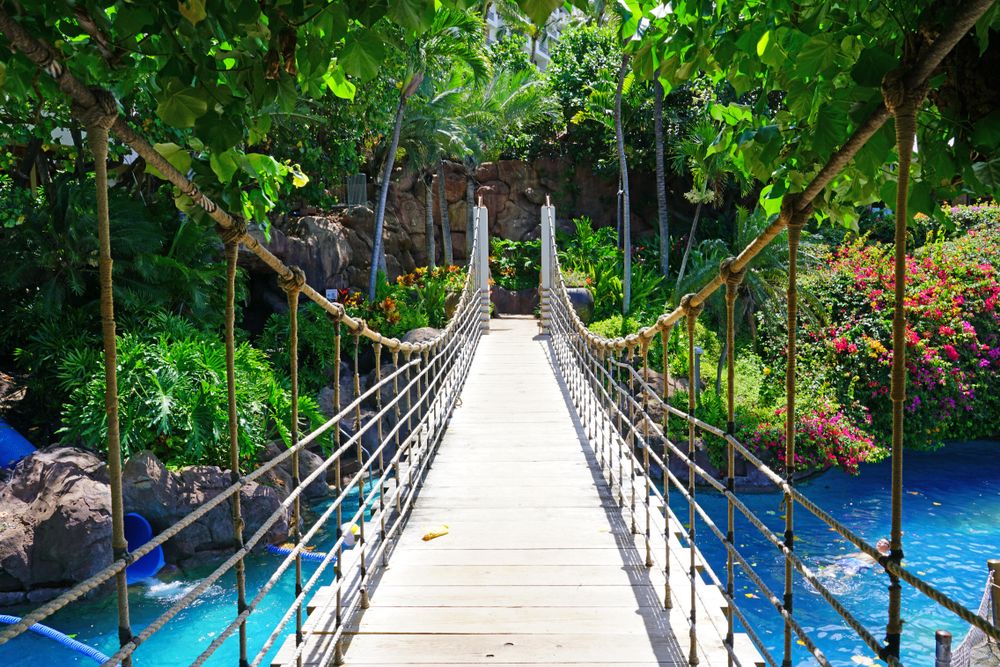 Wooden Bridge in Hyatt Residence Club Maui
