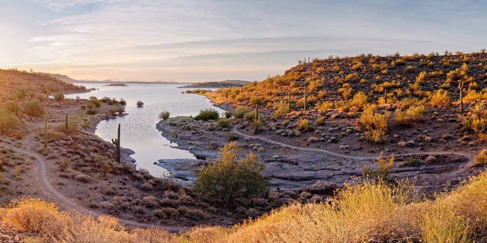 Scenic view of the lake at Lake Pleasant Regional Park