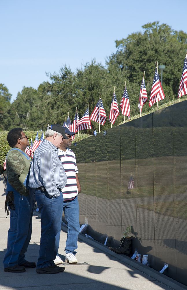 Wall of remembrance at Veterans Memorial Park