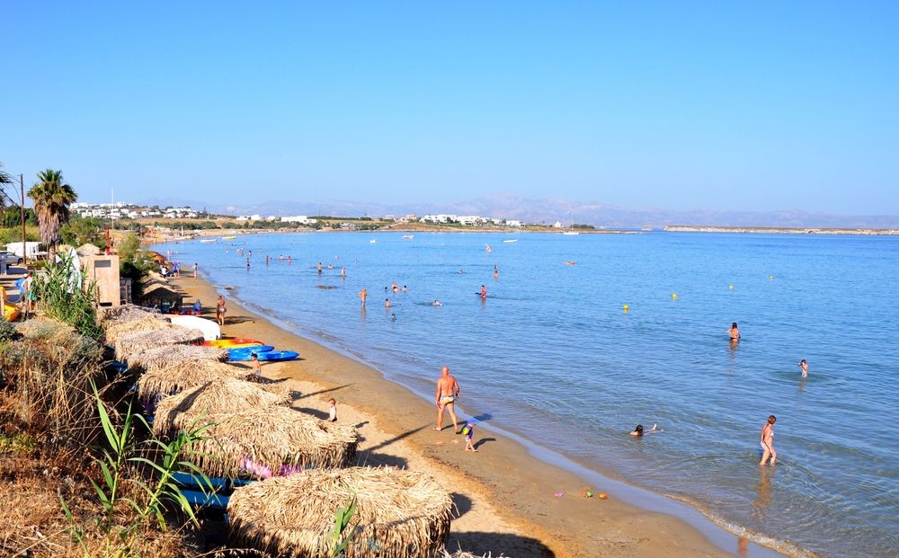 People enjoying the sun at Golden Beach