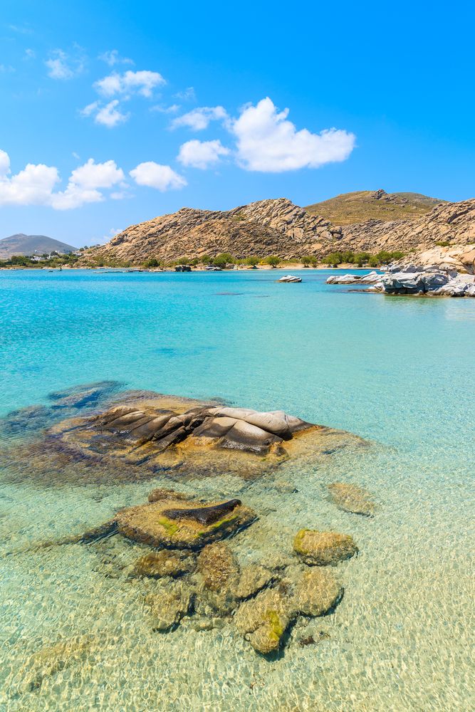 The crystal clear waters of Kolymbithres Beach