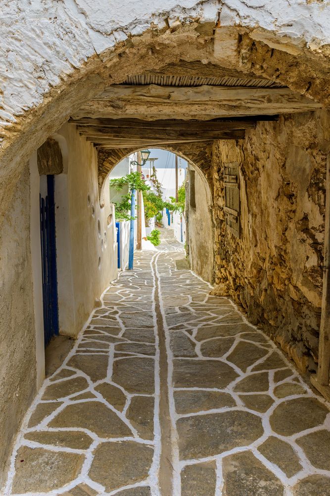 A shaded part of an alley at Marpissa Village