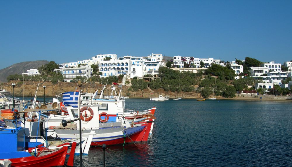 Boats docked at Piso Livadi