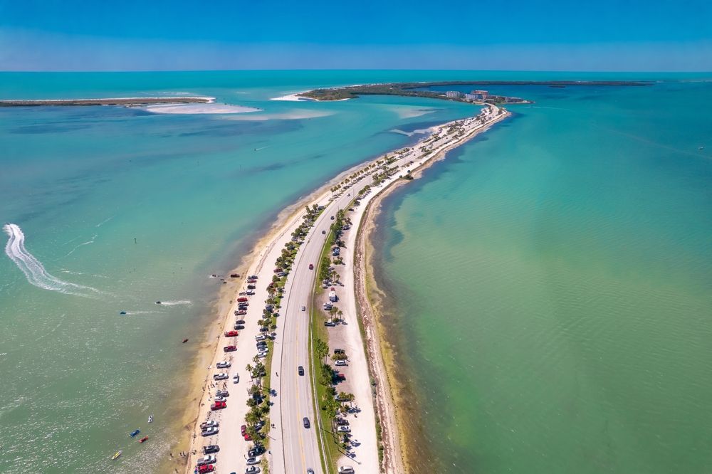 Aerial view of Honeymoon Island State Park