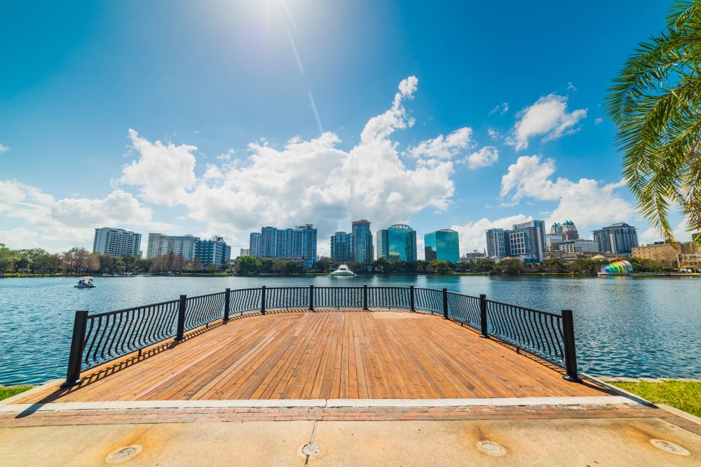 Observation deck at Lake Eola Park