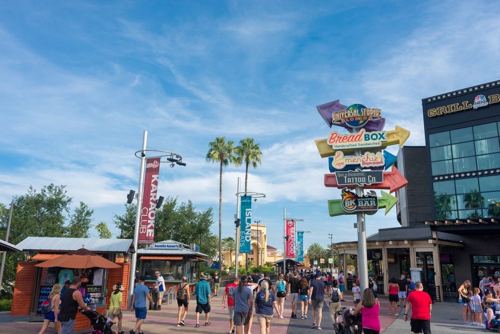 People at Universal Citywalk