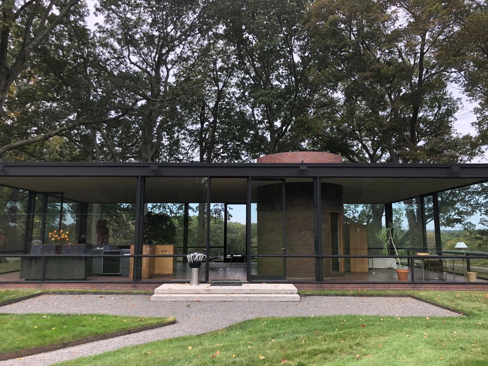 View of Philip Johnson Glass House