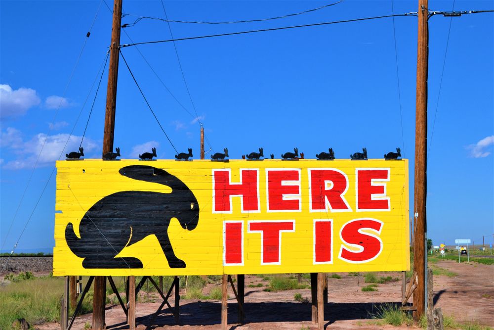 A Sign at Jack Rabbit Trading Post