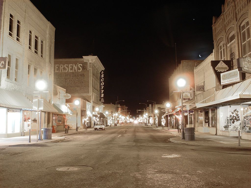 Night scene at Downtown Pocatello