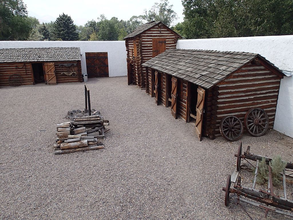 The courtyard of Fort Hall Replica