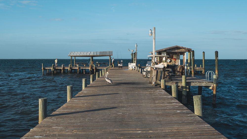 View of Bokeelia Fishing Pier's boat ramp