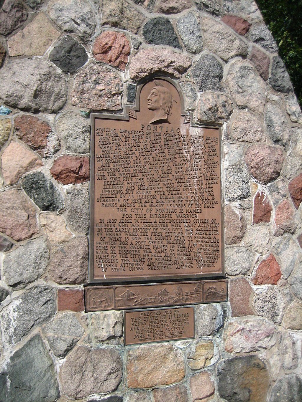 Memorial on the grounds of Livingston County Courthouse
