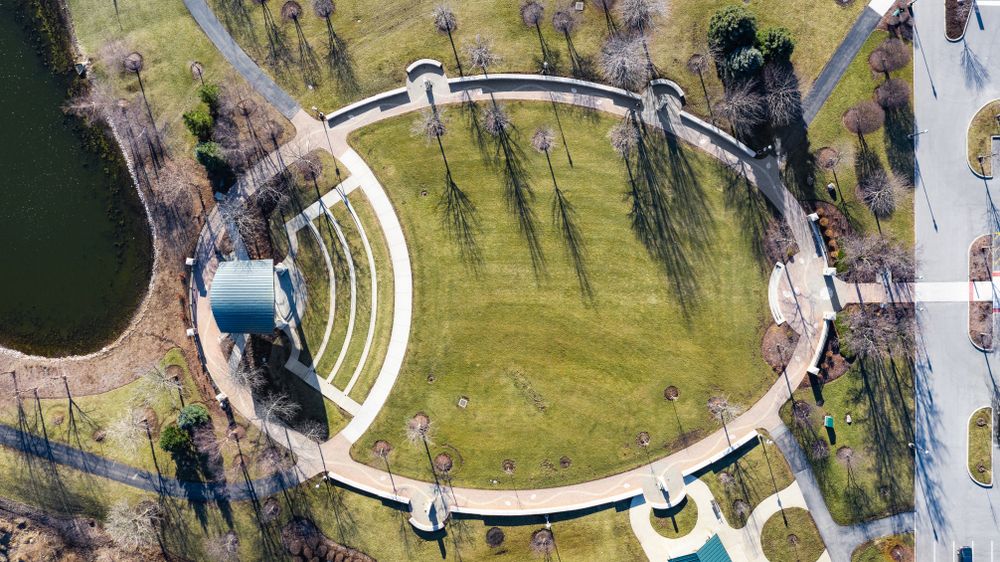Aerial view of Settlers' Park
