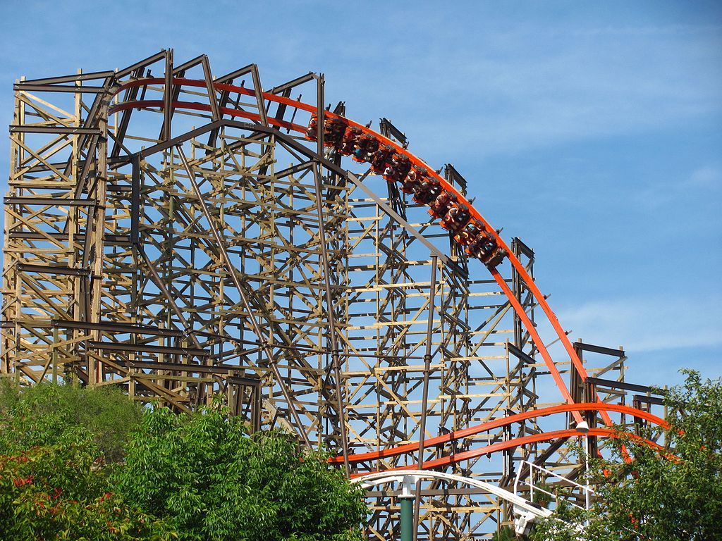 Goliath rollercoaster in Six Flags Great America
