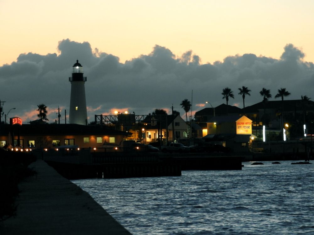 Night light of Port Isabel Lighthouse
