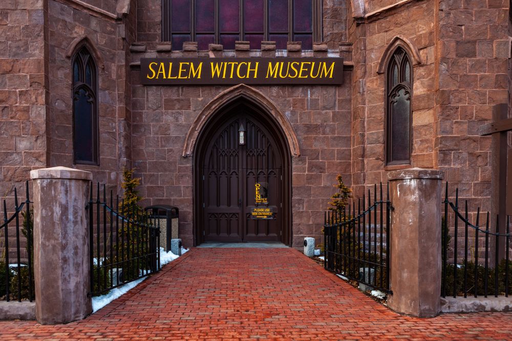 Entrance doors of the Salem Witch Museum