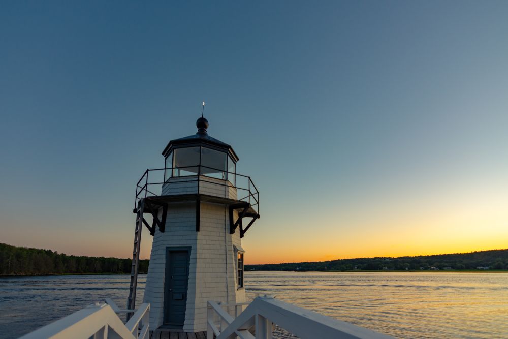 Sunset over Doubling Point Lighthouse