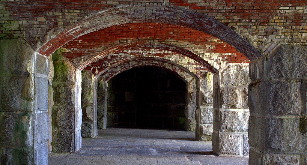 Interior of Fort Popham State Historic Site