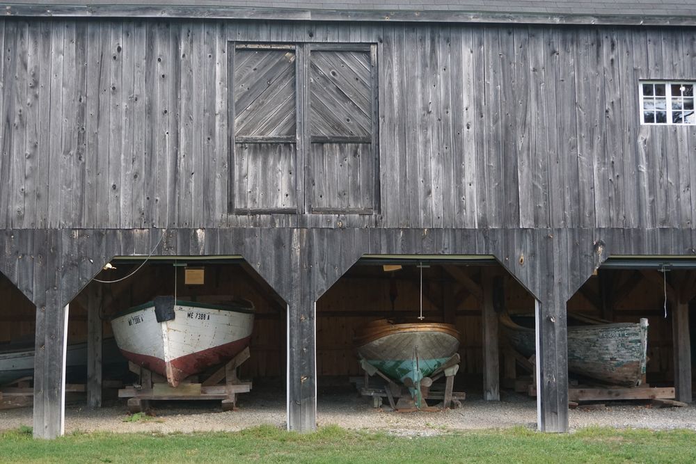 Fishing boats exhibit at Maine Maritime Museum
