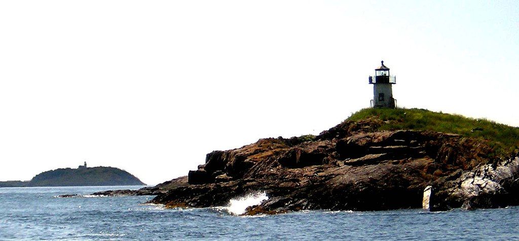 Daytime view of the Pond Island Lighthouse