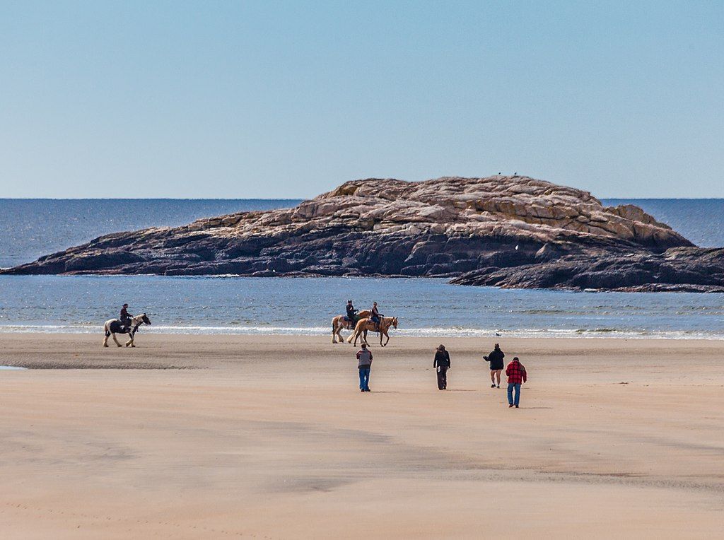 Horseback riding at Popham Beach State Park
