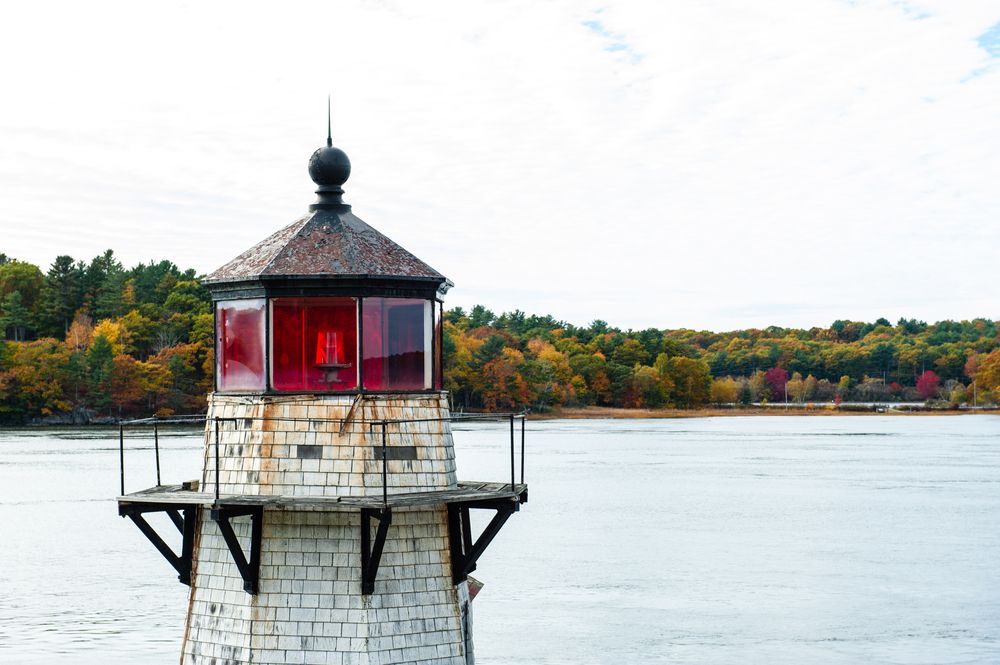 The top part of Squirrel Point Light