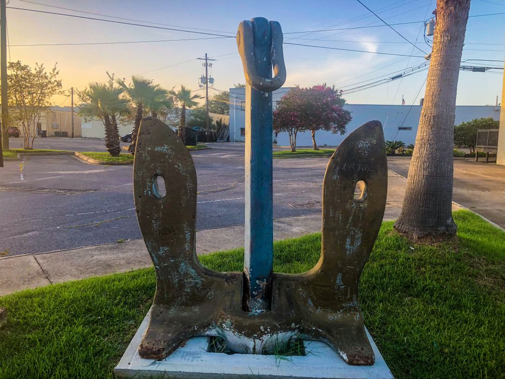 Anchor statue at Downtown Pascagoula
