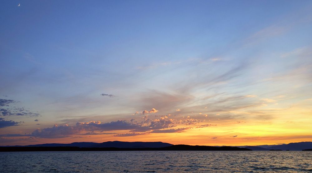 Sunset over Flathead Lake