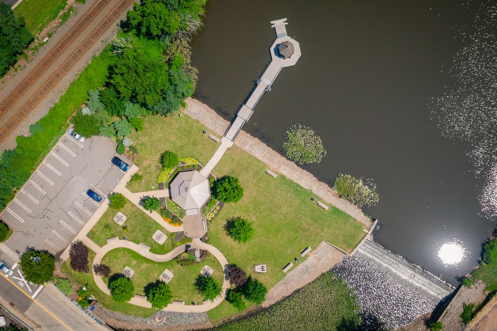 Aerial view of Columbus Park