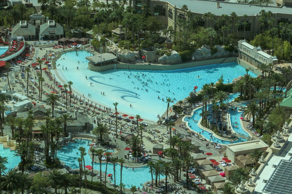 Aerial view of Mandalay Bay Beach