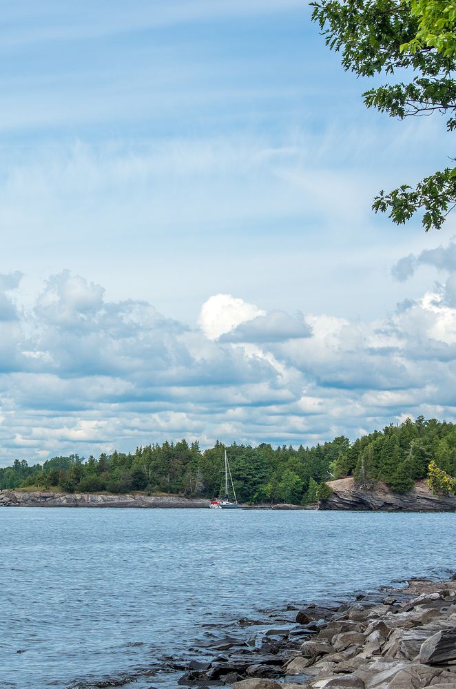 The waters of Point Au Roches State Park
