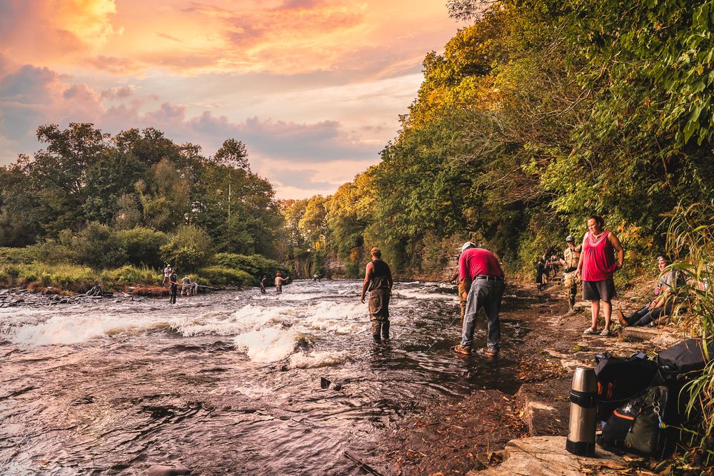 People fishing on Salmon River
