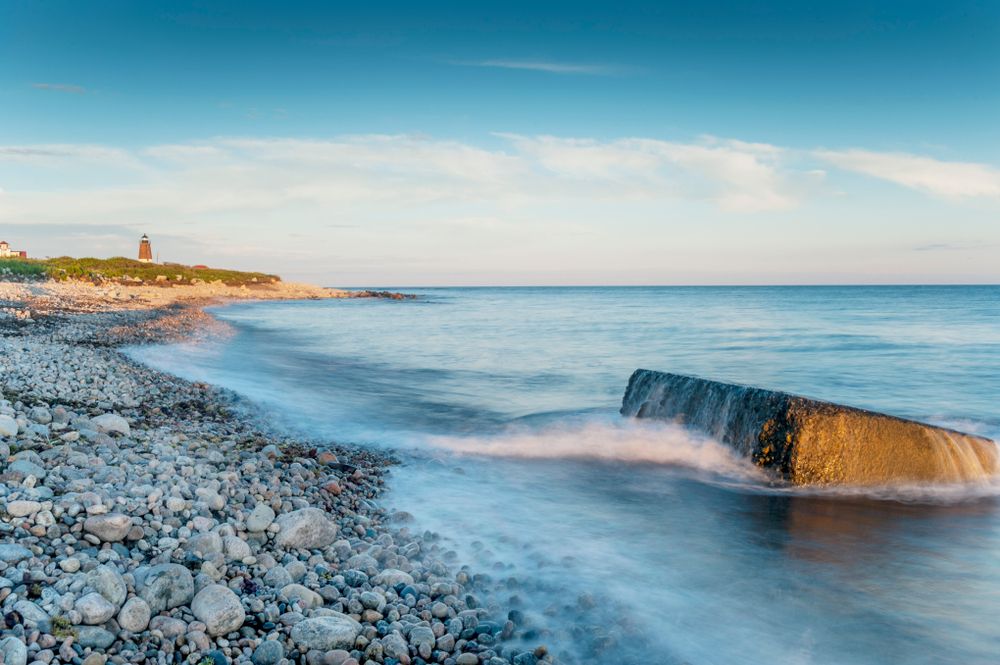 Far view of Point Judith Lighthouse