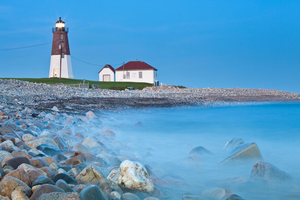 Scenic view of Point Judith Lighthouse