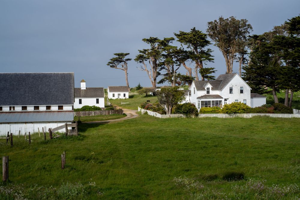 View of the Pierce Point Ranch houses.