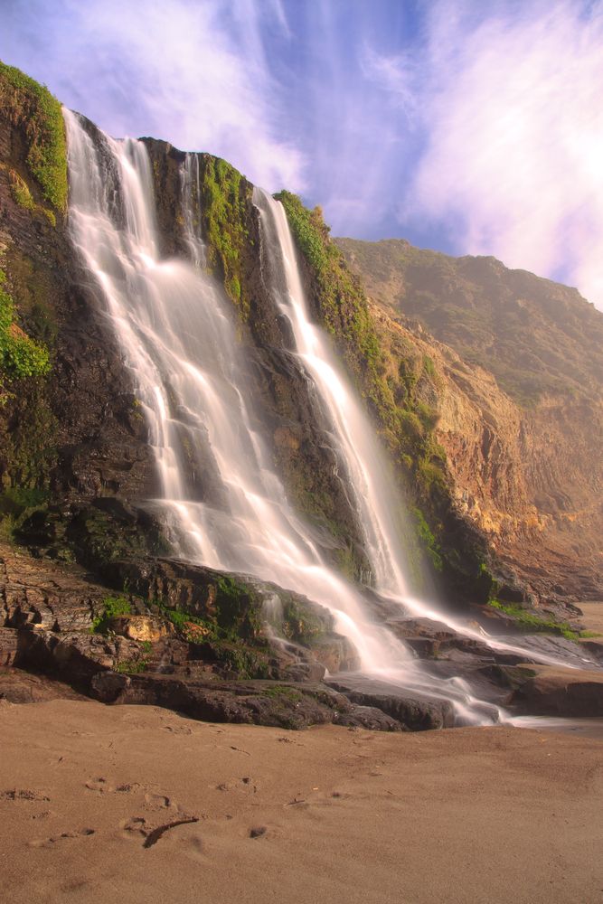 Beautiful downstream of water of Alamere Falls.